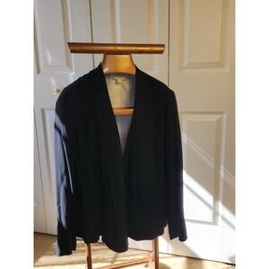 pure DKNY Black Pocketed Long Sleeve Professional Blazer Size L